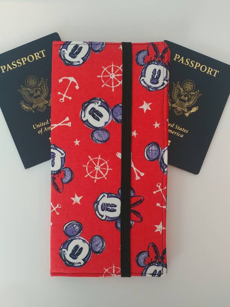 Disney Travel Wallet. Minnie Travel Wallet. Passport Holder. Etsy