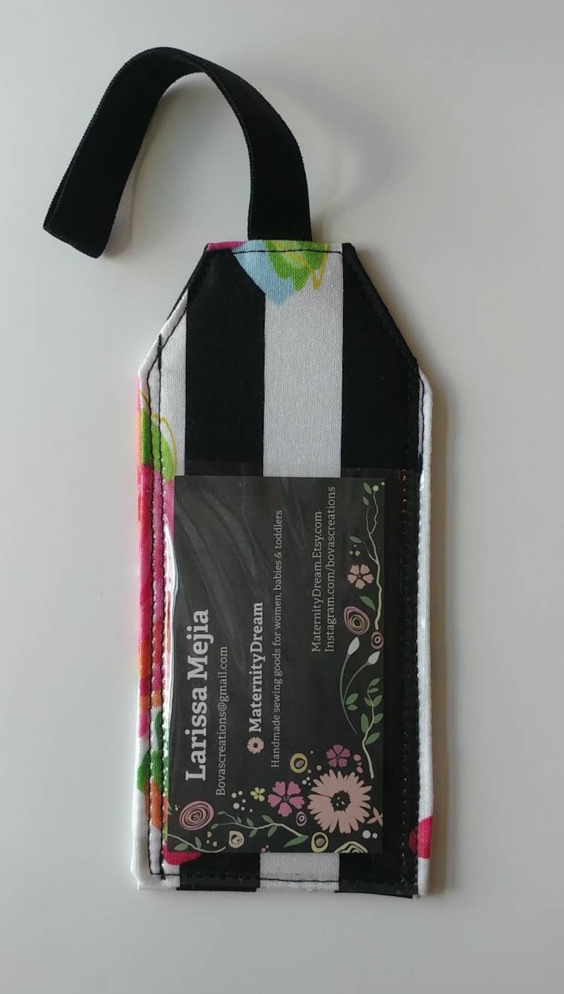Travel in Fashion Black and White Luggage Tag Travel set. Stroller Travel Tag Gift under 10 Travel Accessory Luggage Tag Backpack Tag