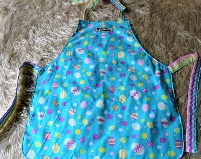 Easter Apron Gift Mommy and Me Aprons Easter Eggs Blue Etsy