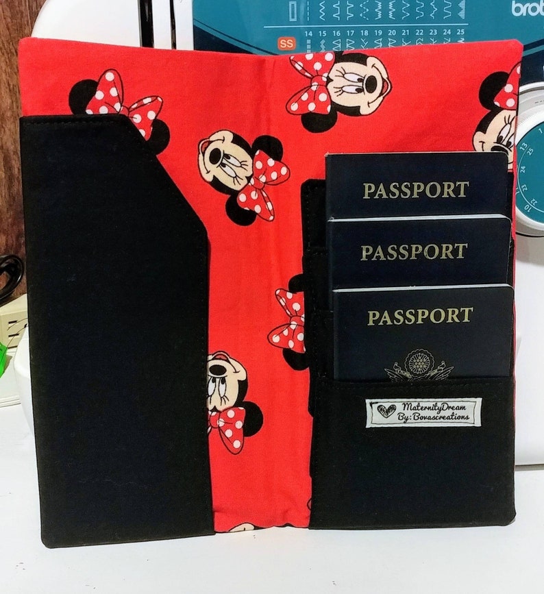 Disney Travel Wallet. Minnie Travel Wallet. Passport Holder. Etsy