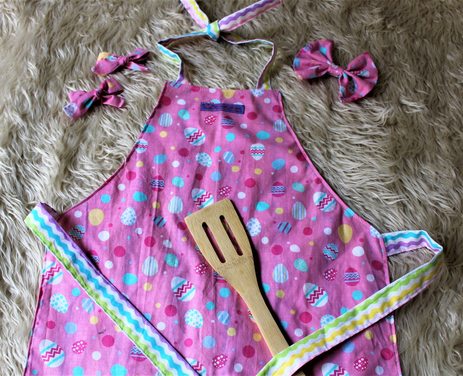 Easter Apron Mommy and Me Aprons Easter eggs Pink Matching Etsy