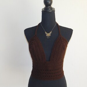Brown crop top
