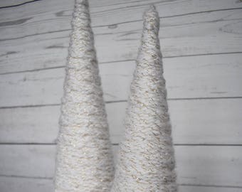 Yarn Tree Set of 2 - Holiday Decor - Home Decor - Christmas Decor - READY TO SHIP!