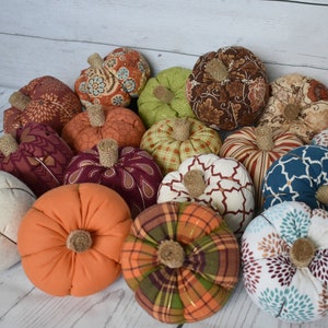 Fall Fabric Pumpkin - Medium Size,  Fall Decor, Pumpkin Decor, Fabric Pumpkins, Tiered Tray, READY TO SHIP