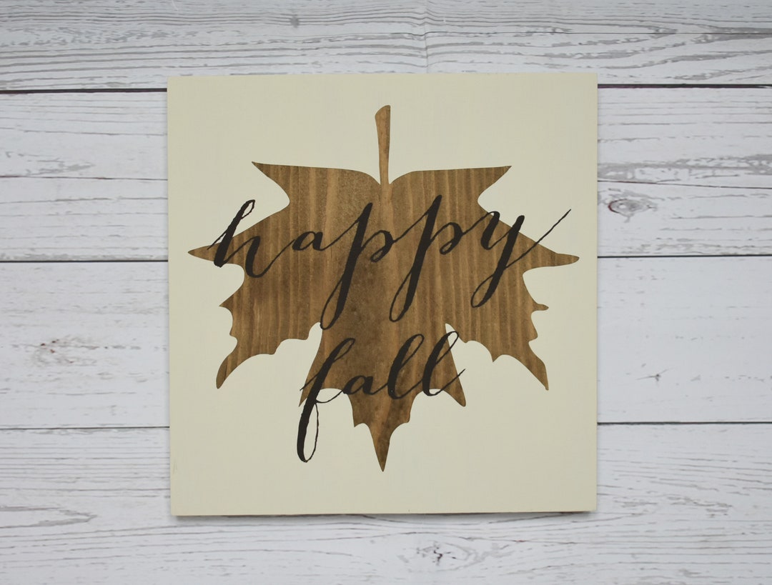 Fall Congratulations Sign Happy Fall Sign, Wood Fall Sign, Wooden Sign, Fall Maple Leaf, Wood ...