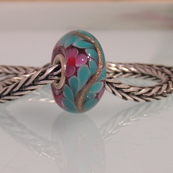 The Turquoise Branch with Pink Flower Bead