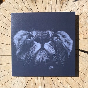 Above us only Sky - Lion greeting card