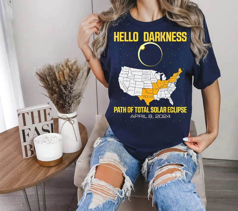 Solar Eclipse Shirt, 2024 America Path of Totality, Lunar Eclipse