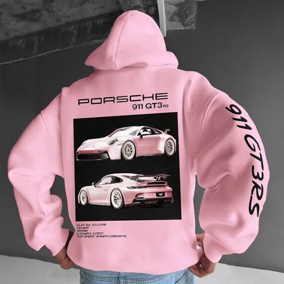 Oversized Porsche Hoodie Custom Streetwear for Car Enthusiasts