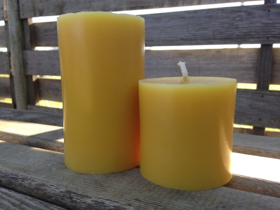 100% Pure Beeswax Pillar Candle 3x5'' 100% Pure Beeswax Pillar Candle 3x5''