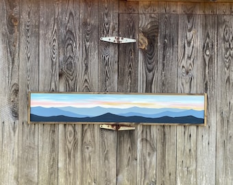 The Skinny Sunset | blue  ridge mountain Wall art  | | home decor | decor | blue Ridge Mountains| living room | interior design | kitchen