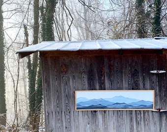 The Original | Large 4 ft Blue Ridge Mountain Wall art |living decor | office decor | home decor | painting | art | mountain home decor wood