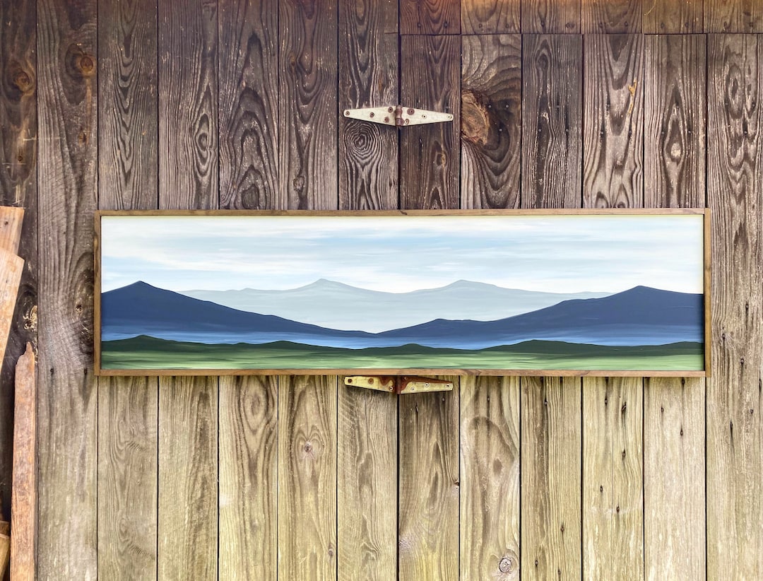 Large Blue Ridge Mountain Wall Art foggy Morning Living Decor Office