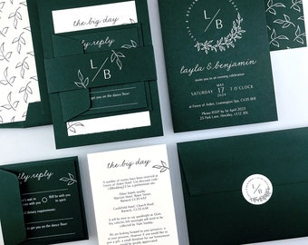 SAMPLE ONLY * Layla Wedding and Evening Invitation with vellum and belly band