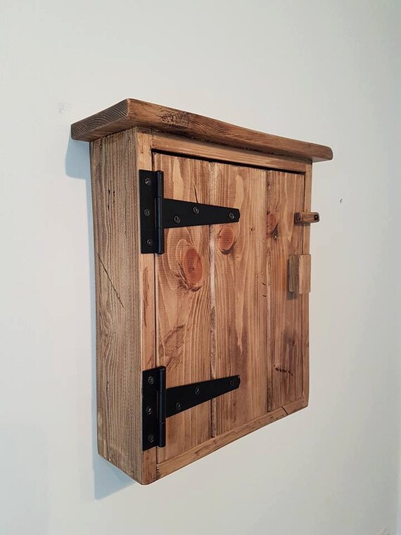 Rustic Key Cabinet Country Key Holder Handmade Distressed Etsy