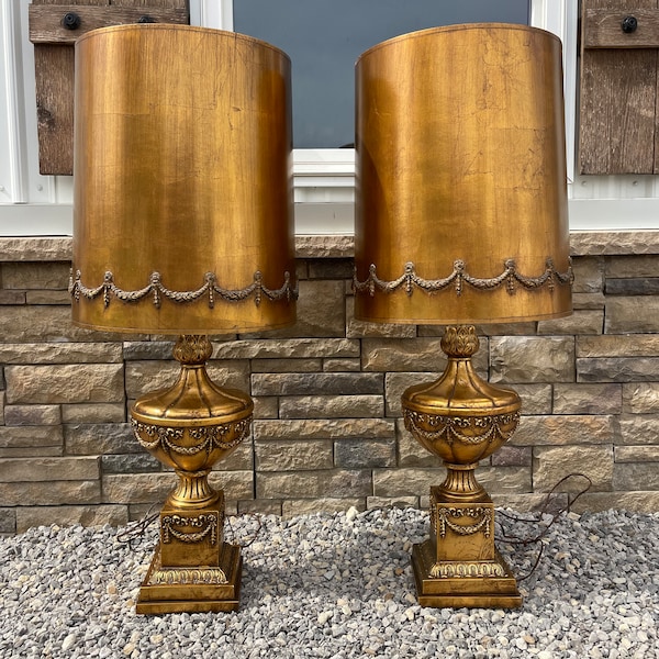 Pair Vintage Lamps Etsy