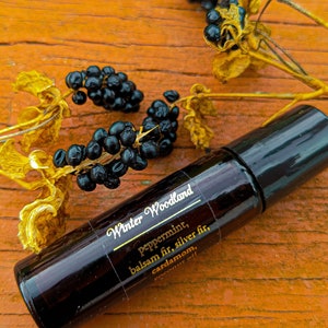 Winter Woodland: fir balsam, silver fir, peppermint, and cardamon natural perfume blend