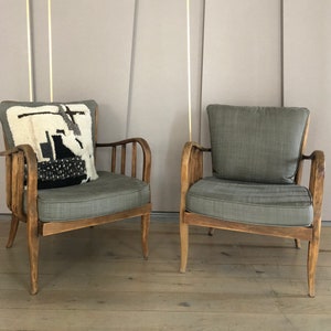 Pair of mid-century vintage armchairs 50s
