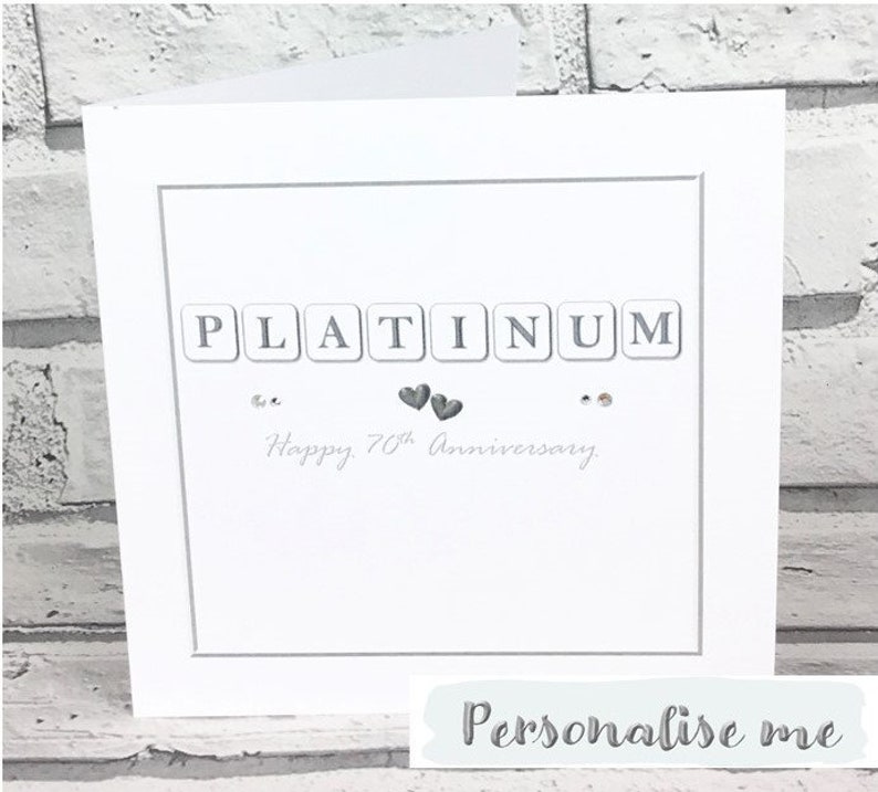 Ling Design Bouquet 70th Platinum Wedding Anniversary Card Ling Design Bouquet 70th Platinum Wedding Anniversary Card