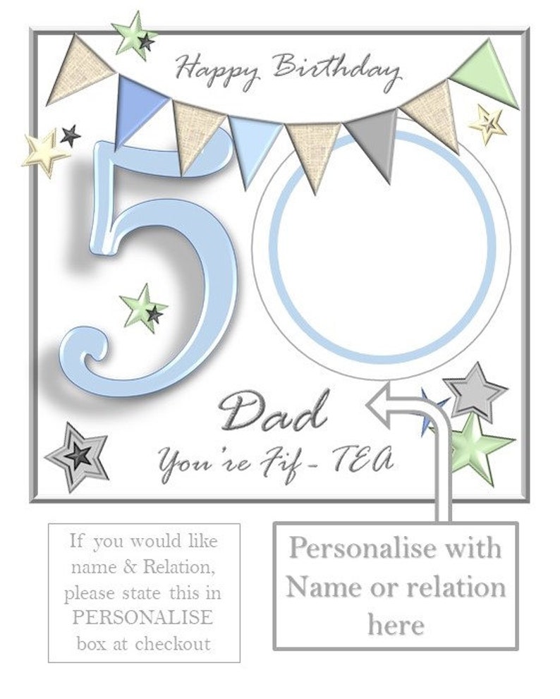 PERSONALISED 50TH BIRTHDAY CARD SonInLaw 50th Birthday