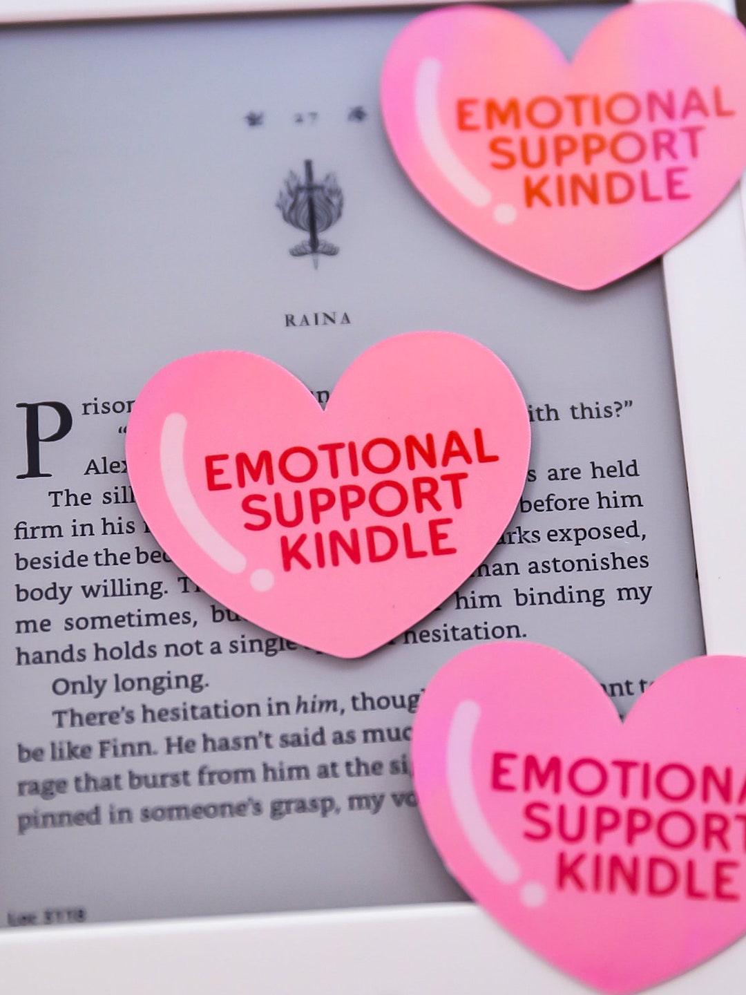 Emotional Support Kindle Sticker Ereader Accessory Etsy