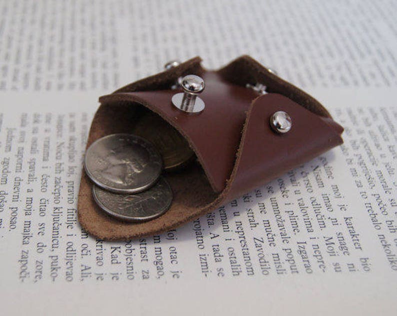 Genuine Brown Leather Coin Purse