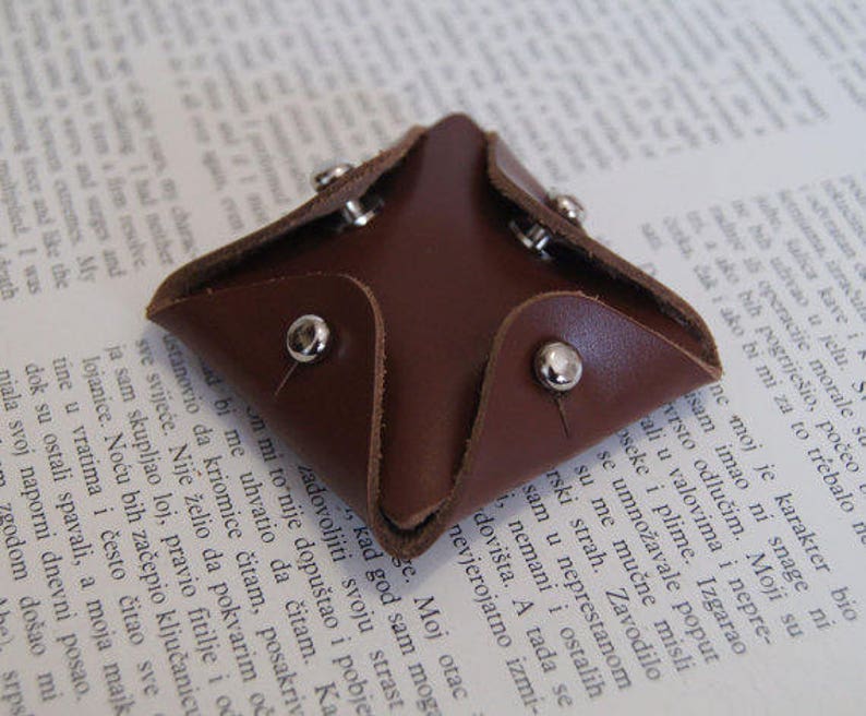 Genuine Brown Leather Coin Purse