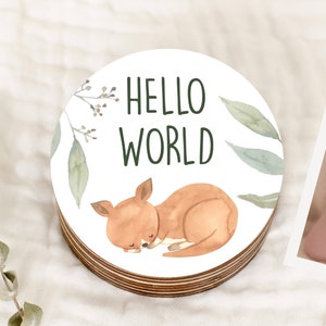 Milestone Discs/Australian Animals/Animal Babies/Jungle Animals/Baby Shower Gift/Safari/Aussie/Australian Baby Animals/Baby Milestone 10cm