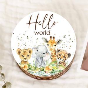Milestone Discs/Jungle Animals/Animal Babies/Australian Animals/Baby Shower Gift/Safari/Aussie/Australian Baby Animals/Baby Milestone 10cm
