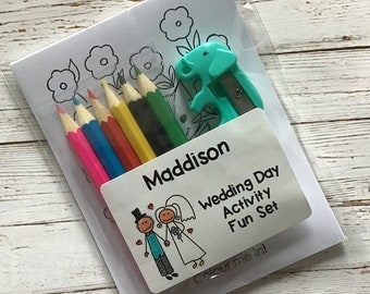 Wedding Kids Activity Sets, activity packs, personalised activity pack