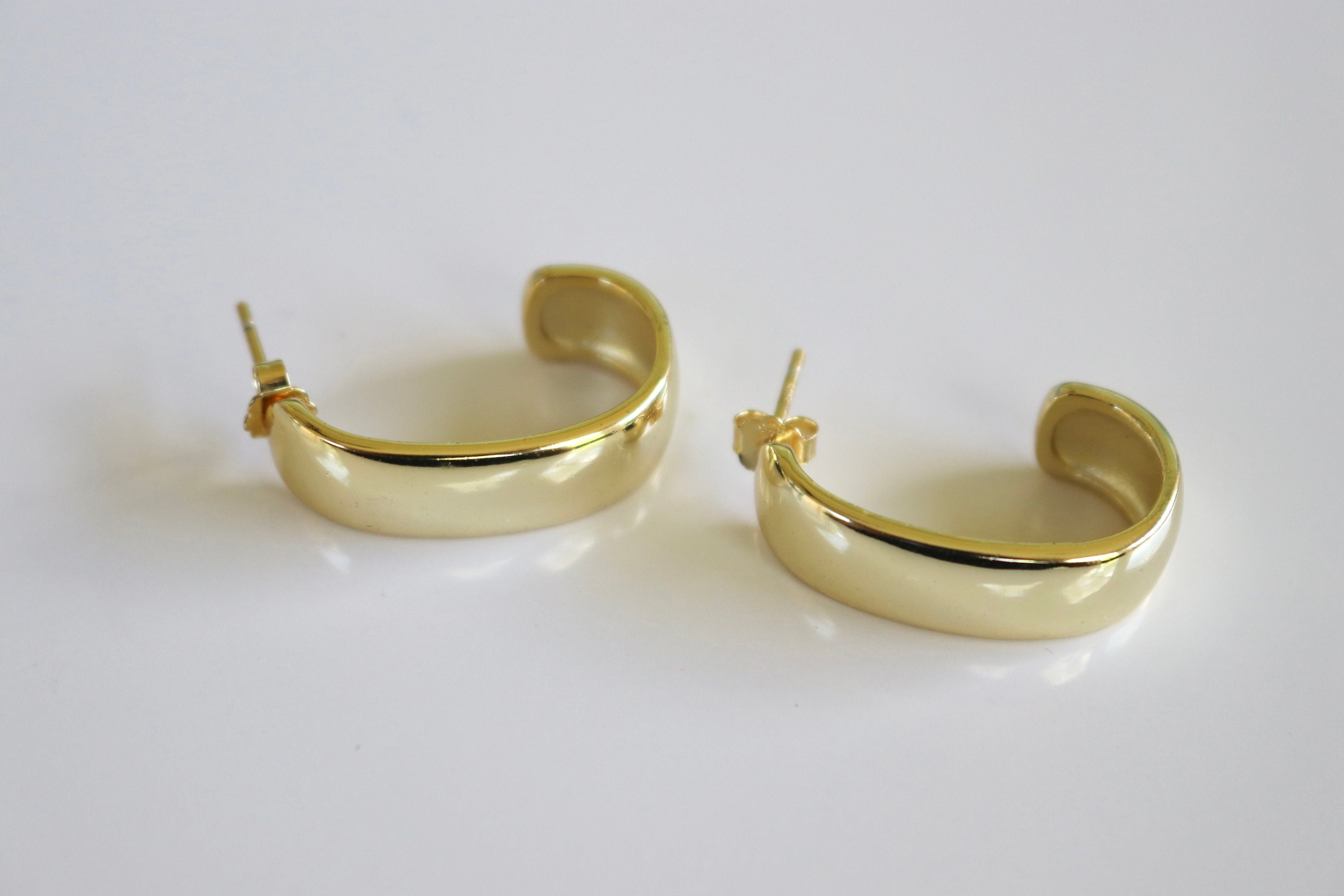 Chunky Bamboo Hoops Bamboo Hoops Gold Hoops Thick Hoop Earrings Hoops  Creole Earrings Gold Silver Thick Hoops A1CR-5401 
