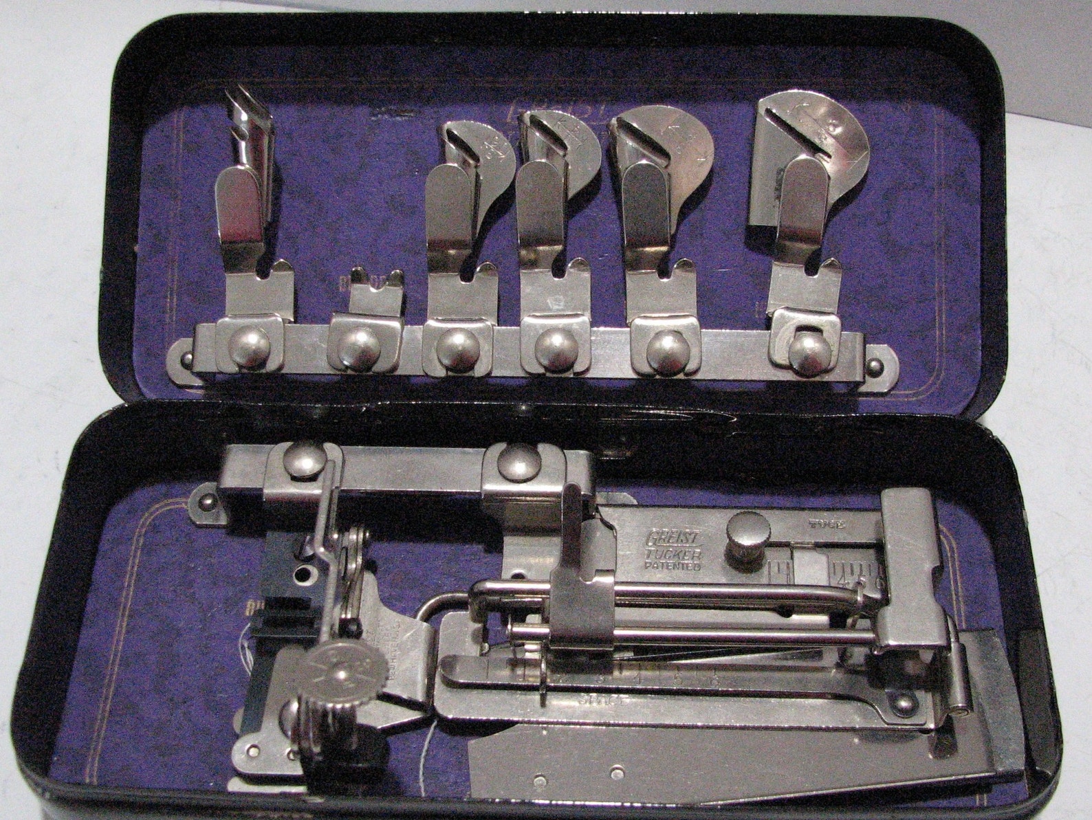 Vintage Box of Greist Sewing Machine Attachments for Top | Etsy
