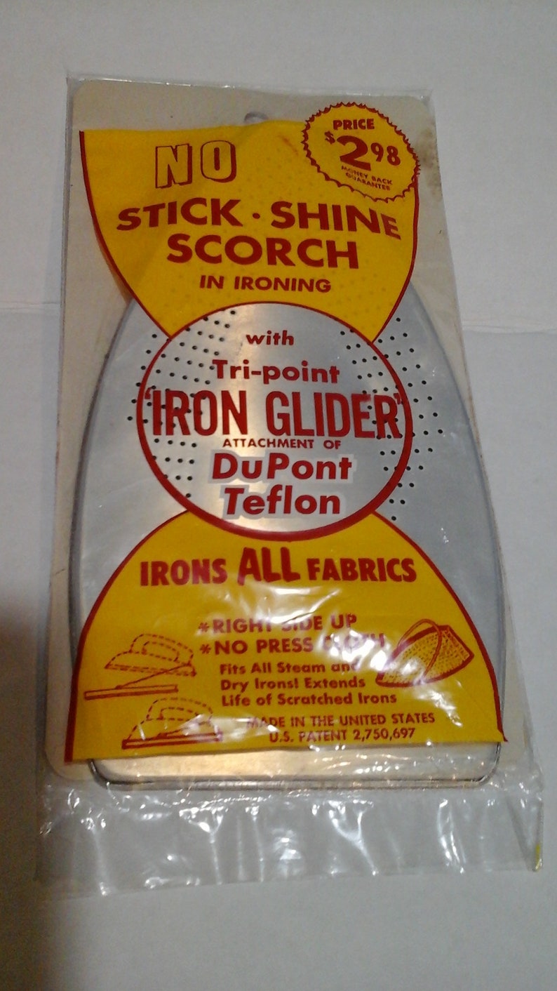 This is unopened old stock Vintage iron glider for your vintage steam or dry irons or extends the life of your favorite old scratched iron