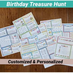 Birthday Scavenger Hunt for Kids, Birthday Treasure Hunt, Indoor Treasure Hunt Clues, Birthday Celebration, Printable Scavenger Hunt Cards image 8
