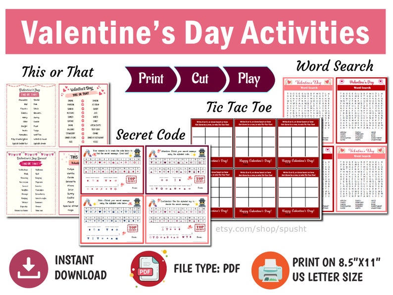 Valentines Day Classroom Exchange, School Valentine, Valentines Day Printable Games, Valentine Activities for Kids, Valentine This or That image 1