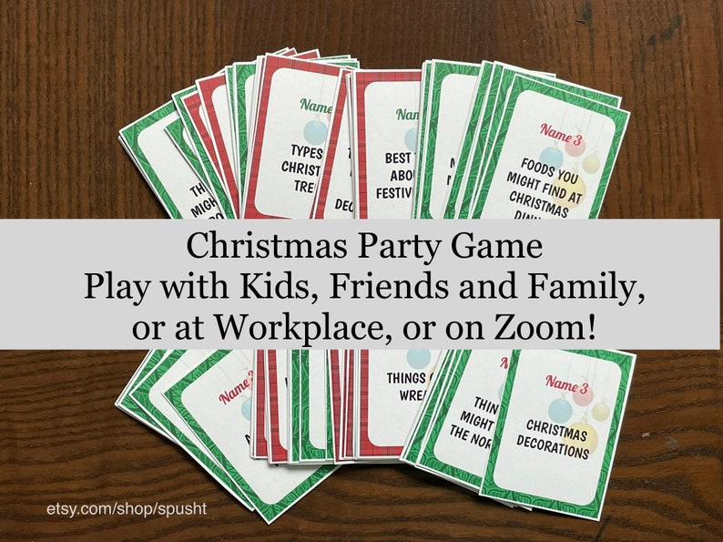 Christmas 5 Second Game, Holiday Game for Work, Fun Christmas Party Games, for Large Group, Name Three, Minute to Win It, Family Game Night image 5