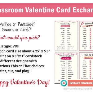 Valentines Day Classroom Exchange, School Valentine, Valentines Day Printable Games, Valentine Activities for Kids, Valentine This or That image 3