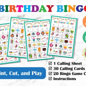 Birthday Picture Bingo for Kids: Family Party Game (PDF)