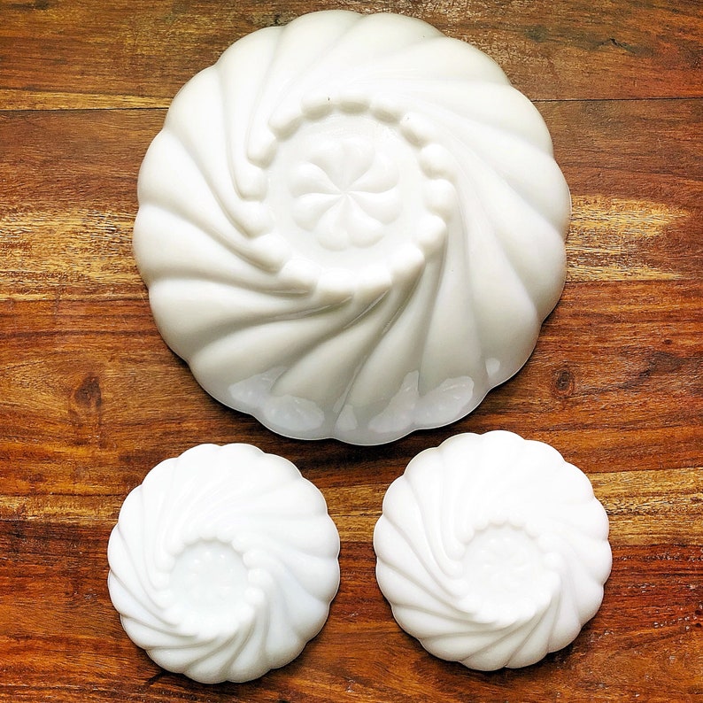 Alpine White by Hazel Atlas Milkglass Repurposed Chip and Dip set