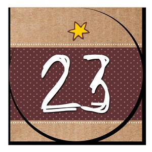 24 Advent Calendar Numbers | 40 mm . . . . . . . . . .