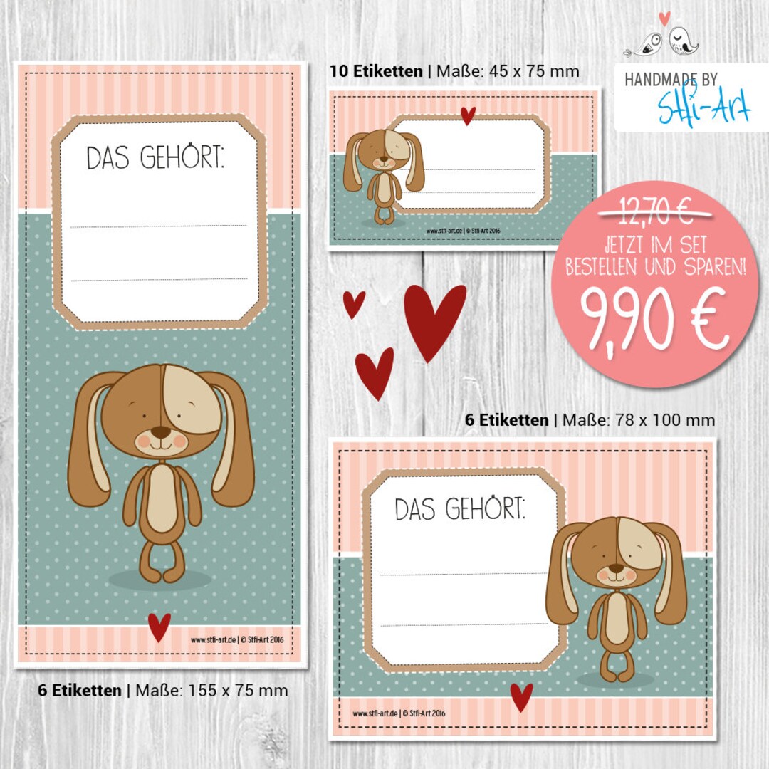 22 Schoolbook Labels | Various Sizes - Etsy