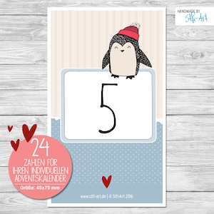 24 Advent Calendar Numbers | 75 x 45 mm