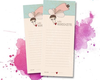 NOTEPAD &quot;Wish List&quot; - 50 sheets - 62 x 148 mm
