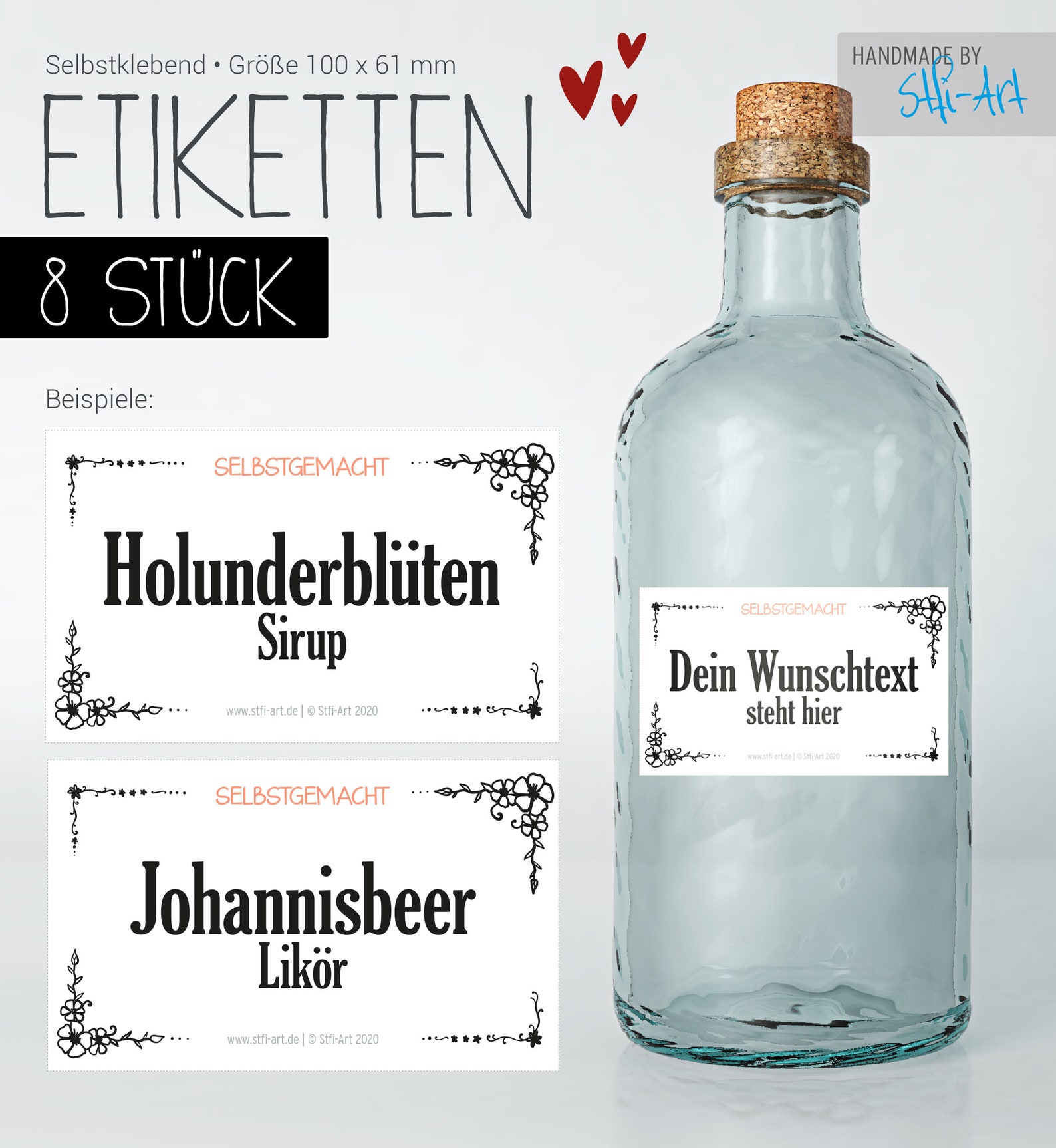 8 x Holunder-Sirup Klebe-Etiketten 61 x 100 mm - Etsy.de