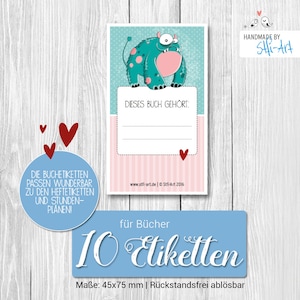 10 Etichette di libri 45 x 75 mm