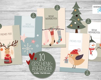 10 étiquettes-cadeaux