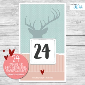 24 Advent Calendar Numbers | 75 x 45 mm