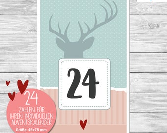 24 Advent Calendar Numbers | 75 x 45 mm