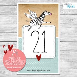 24 Advent Calendar Numbers | 75 x 45 mm