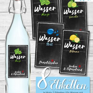 8 x WASSER Klebe-Etiketten 61 x 100 mm Bild 2